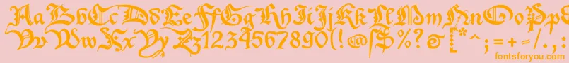 Xenippa Font – Orange Fonts on Pink Background