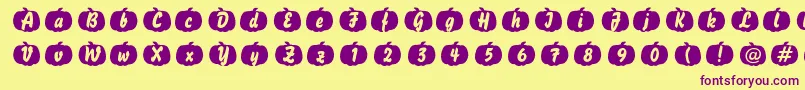 Pumpkinese Font – Purple Fonts on Yellow Background
