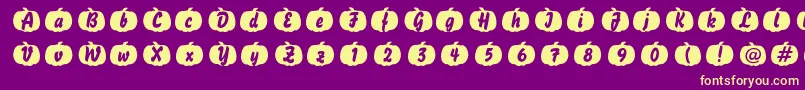 Pumpkinese Font – Yellow Fonts on Purple Background