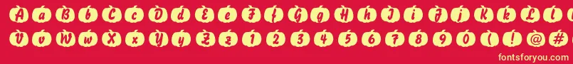 Pumpkinese Font – Yellow Fonts on Red Background