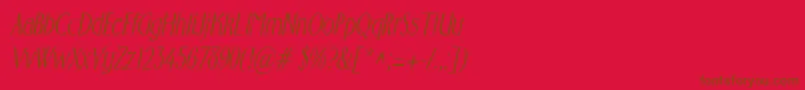 FostercondensedItalic Font – Brown Fonts on Red Background