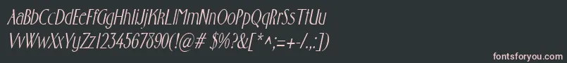 FostercondensedItalic Font – Pink Fonts on Black Background