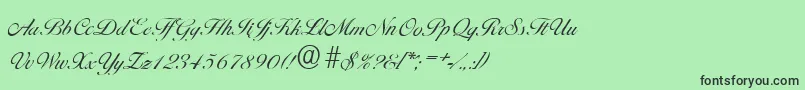 フォントBallantinesserialLightRegular – 緑の背景に黒い文字