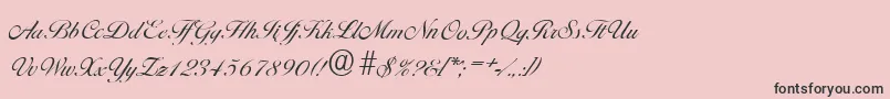 フォントBallantinesserialLightRegular – ピンクの背景に黒い文字