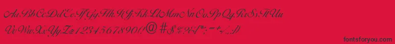 フォントBallantinesserialLightRegular – 赤い背景に黒い文字