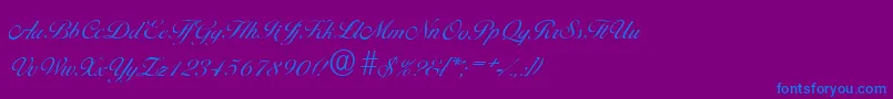 Шрифт BallantinesserialLightRegular – синие шрифты на фиолетовом фоне