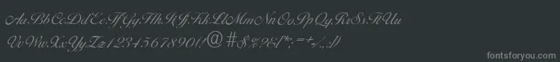 BallantinesserialLightRegular Font – Gray Fonts on Black Background