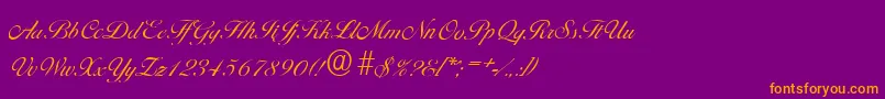 fuente BallantinesserialLightRegular – Fuentes Naranjas Sobre Fondo Morado