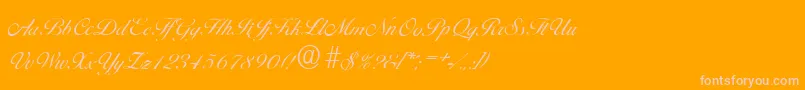 BallantinesserialLightRegular-Schriftart – Rosa Schriften auf orangefarbenem Hintergrund
