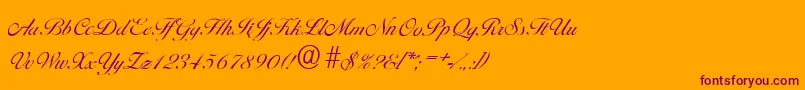 BallantinesserialLightRegular Font – Purple Fonts on Orange Background
