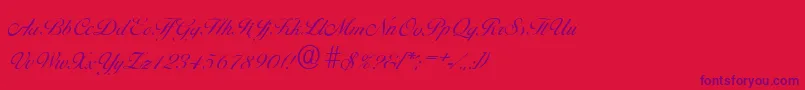 BallantinesserialLightRegular-Schriftart – Violette Schriften auf rotem Hintergrund