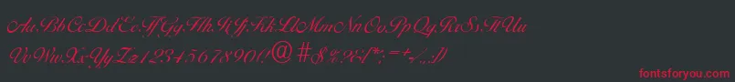 BallantinesserialLightRegular Font – Red Fonts on Black Background