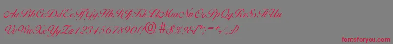 BallantinesserialLightRegular-Schriftart – Rote Schriften auf grauem Hintergrund