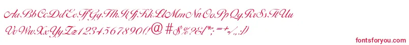 フォントBallantinesserialLightRegular – 白い背景に赤い文字