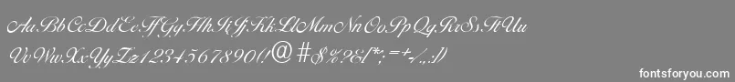 フォントBallantinesserialLightRegular – 灰色の背景に白い文字