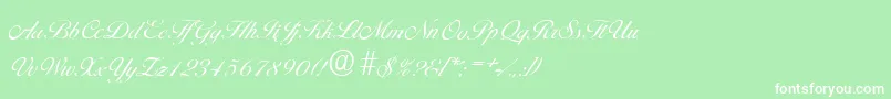 フォントBallantinesserialLightRegular – 緑の背景に白い文字