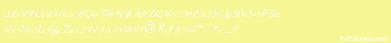 BallantinesserialLightRegular Font – White Fonts on Yellow Background