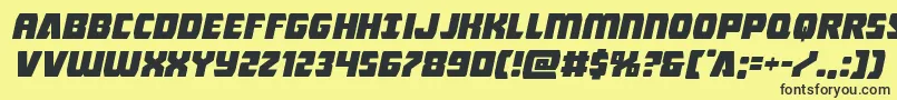 Intergalacticexpandital Font – Black Fonts on Yellow Background