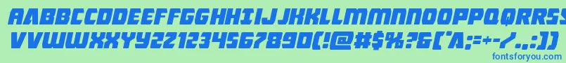 Intergalacticexpandital Font – Blue Fonts on Green Background