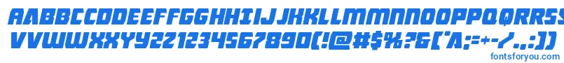 Intergalacticexpandital Font – Blue Fonts on White Background