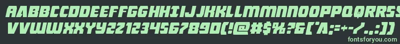 Intergalacticexpandital Font – Green Fonts on Black Background