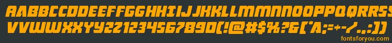 Intergalacticexpandital Font – Orange Fonts on Black Background