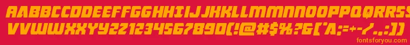 Intergalacticexpandital Font – Orange Fonts on Red Background