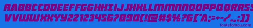 Intergalacticexpandital Font – Purple Fonts on Blue Background