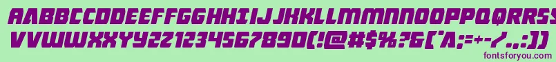 Intergalacticexpandital Font – Purple Fonts on Green Background