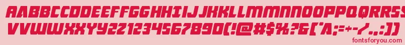 Intergalacticexpandital Font – Red Fonts on Pink Background