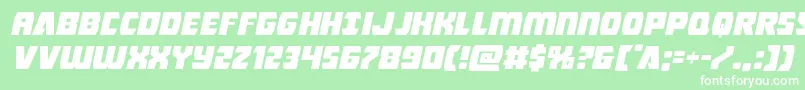 Intergalacticexpandital Font – White Fonts on Green Background