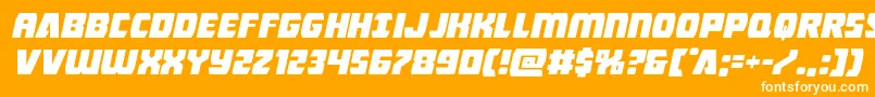 Intergalacticexpandital Font – White Fonts on Orange Background