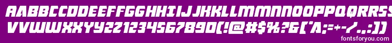 Intergalacticexpandital Font – White Fonts on Purple Background