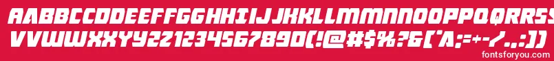 Intergalacticexpandital Font – White Fonts on Red Background