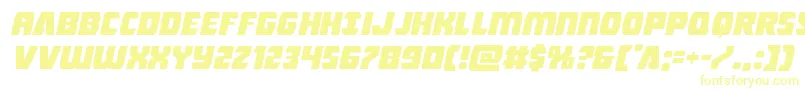 Intergalacticexpandital Font – Yellow Fonts on White Background