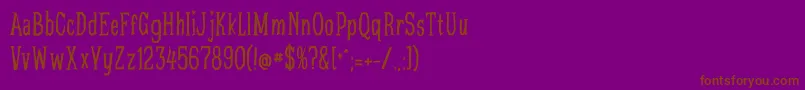 ChaosTheorie Font – Brown Fonts on Purple Background