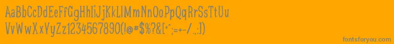 ChaosTheorie-Schriftart – Graue Schriften auf orangefarbenem Hintergrund