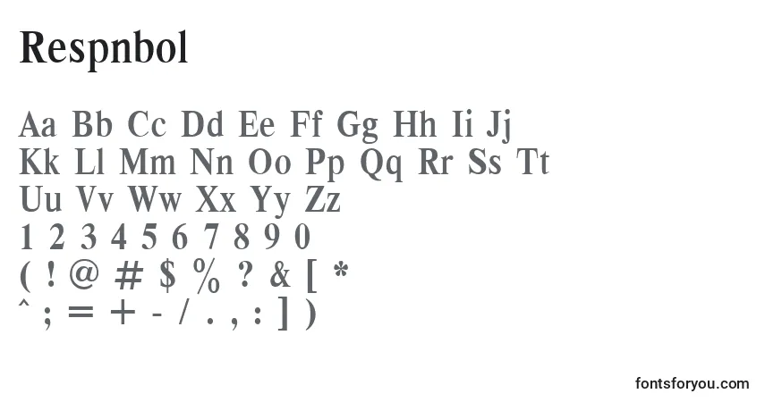 Fuente Respnbol - alfabeto, números, caracteres especiales