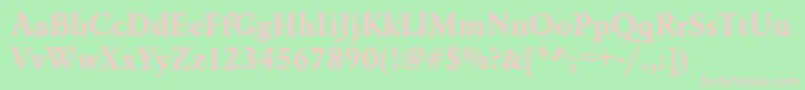 UrwgaramondtBold Font – Pink Fonts on Green Background