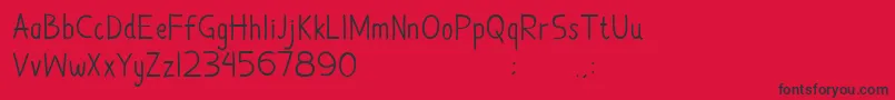 PolriKpkBerdamailah Font – Black Fonts on Red Background