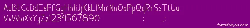 PolriKpkBerdamailah Font – Pink Fonts on Purple Background