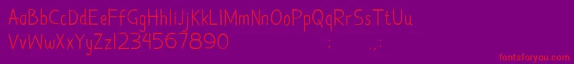 PolriKpkBerdamailah Font – Red Fonts on Purple Background