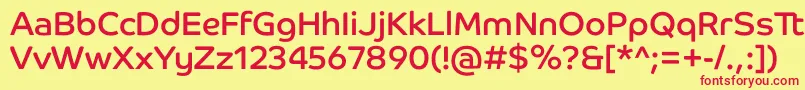 CoHeadlineCorp Font – Red Fonts on Yellow Background