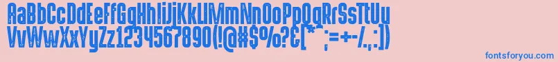 HermanoaltoStamp Font – Blue Fonts on Pink Background