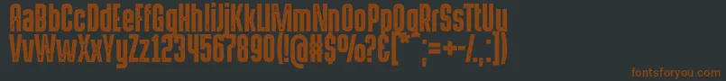 HermanoaltoStamp-fontti – ruskeat fontit mustalla taustalla