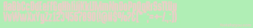 Шрифт HermanoaltoStamp – розовые шрифты на зелёном фоне