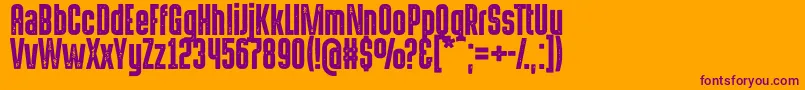 HermanoaltoStamp Font – Purple Fonts on Orange Background