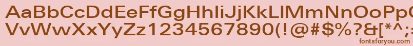 UniversNextProMediumExtended Font – Brown Fonts on Pink Background