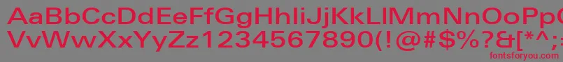 UniversNextProMediumExtended Font – Red Fonts on Gray Background