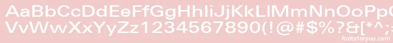 UniversNextProMediumExtended Font – White Fonts on Pink Background